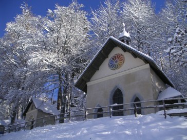 Chemin du Calvaire in Megève in wintertime © Megève Mairie